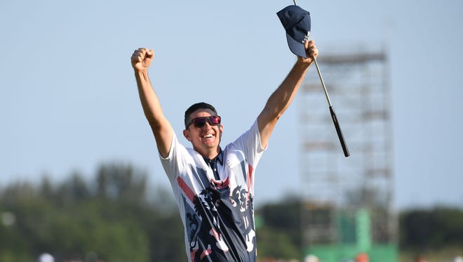 Aug. 14: Golf returned to the Olympics after a 112-year absence. Justin Rose of Great Britain sank the first hole-in-one in Olympic history in the first round, then closed with an easy birdie on the final hole to secure the gold medal.