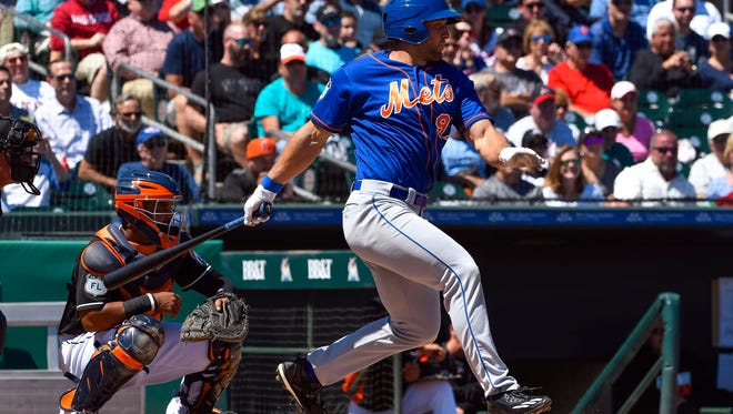 March 15: Tim Tebow has his first multi-hit game against the Marlins.