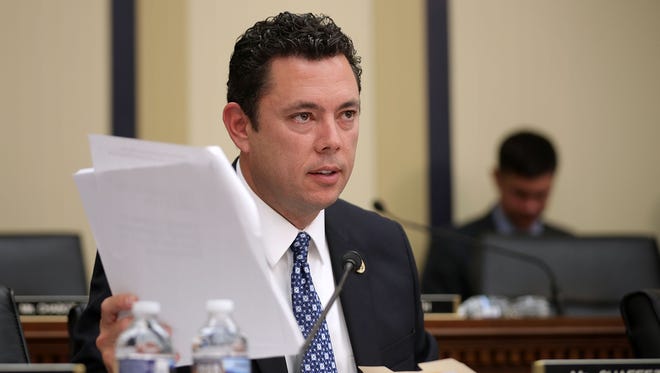 Rep. Jason Chaffetz, R-Utah, speaks during a hearing on Capitol Hill in this Sept. 21, 2016, file photo.