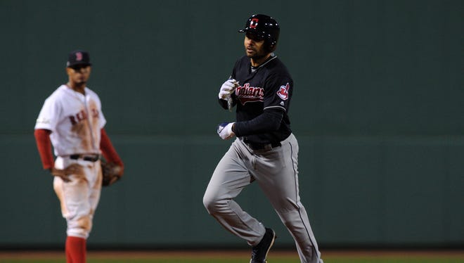 ALDS, Game 3: Coco Crisp slugs a two-run home run against his former team that gives the Indians a 4-1 lead over the Red Sox.