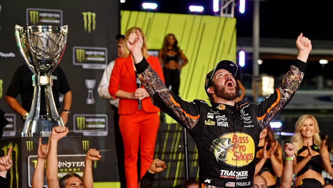 New Jersey native Martin Truex Jr. celebrates winning his the 2017 championship, his first in the Cup Series.