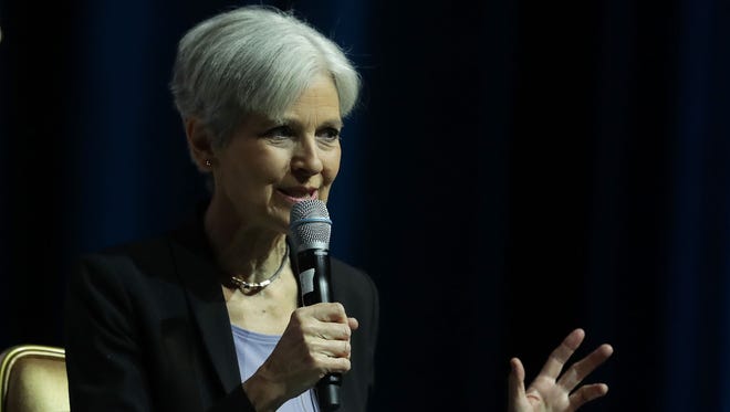 Stein speaks during an election forum hosted by Asian and Pacific Islander American Vote and Asian American Journalists Association on Aug. 12, 2016, in Las Vegas.