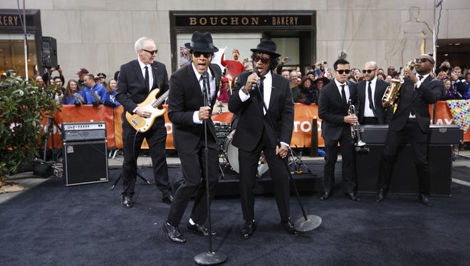 Lester Holt (front left) and Al Roker (front right) are some fresh Blues Brothers.