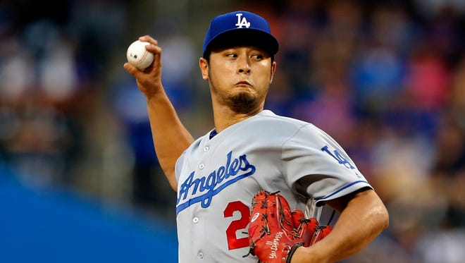 Aug. 4: Yu Darvish strikes out 10 batters over seven scoreless frames, permitting just three hits and a walk in his Dodgers debut against the Mets.