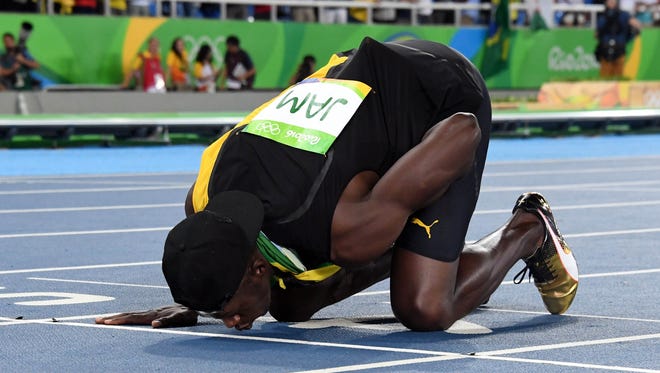 Aug. 19: Sprinting superstar Usain Bolt bid an emotional farewell after anchoring Jamaica to the gold medal in the men's 4x100-meter relay. In what he said was his final Olympics, Bolt cemented his status as one of the greatest Olympians ever with gold medals in the 100, 200 and 4x100 in each of the last three Games.