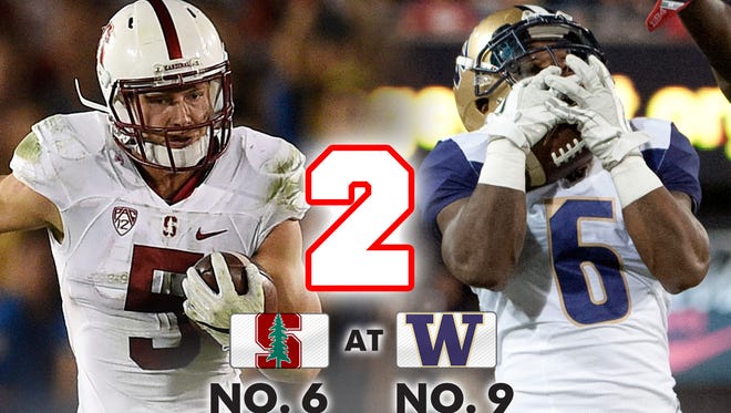 2. No. 6 Stanford at No. 9 Washington (Friday at 9 p.m. ET, ESPN)