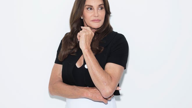 Caitlyn Jenner is picturing posing for a portrait in New York to promote her memoir, "The Secrets of My Life."