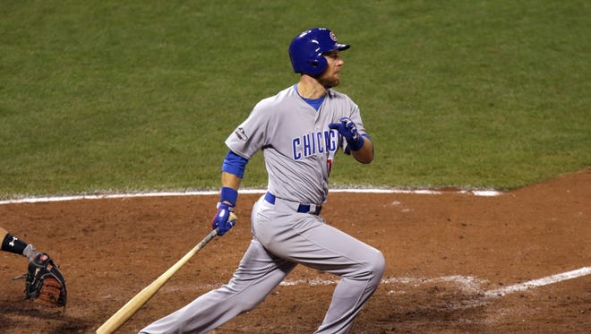 NLDS, Game 4: In an improbable ninth-inning comeback, the Cubs score four runs off five Giants relievers. It started with a single by Kris Bryant and a walk to Anthony Rizzo. Then Ben Zobrist hits an RBI double to cut the deficit to 5-3 ...