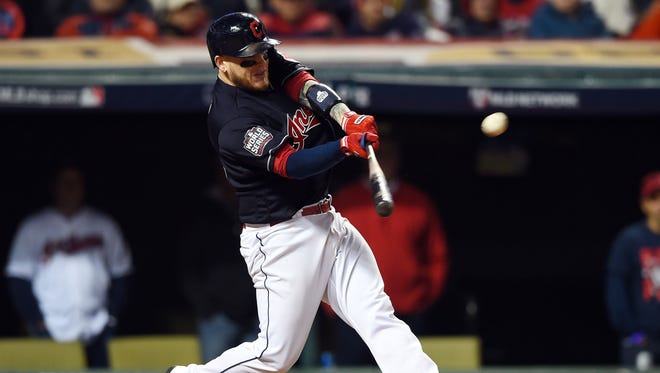World Series, Game 1: Indians catcher Roberto Perez is the first catcher to hit two home runs in a World Series game since Gary Carter in Game 4 of the 1986 series.