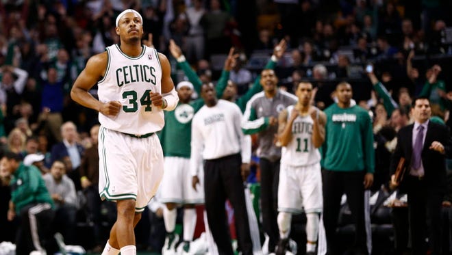 Paul Pierce during his final season with the Celtics in 2013.