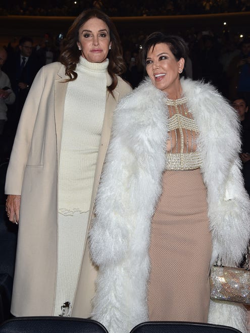 Caitlyn Jenner and Kris Jenner were spotted together supporting Kanye West at Yeezy Season 3 on February 11, 2016 in New York City.