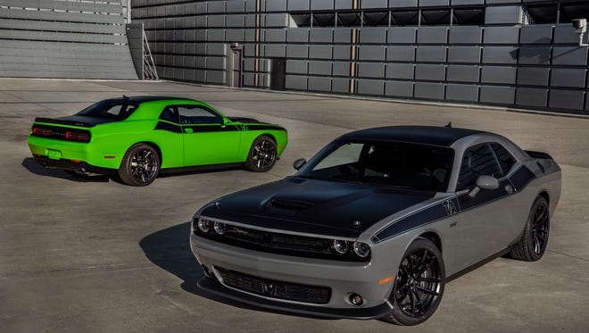 2017 Dodge Challenger T/A 392 (foreground) and 2017 Dodge Challenger T/A (background)