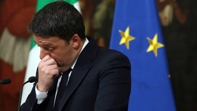 Italian Prime Minister Matteo Renzi in Rome on Dec 5, 2016