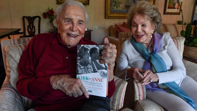 Kirk and Anne Douglas  in their Beverly Hills home. Kirk, 100, and Anne, 98, have a new book:  'Kirk and Anne,' which is devoted to their relationship.
