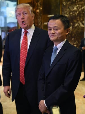 President-elect Donald Trump with Jack Ma, founder and executive chairman of Alibaba Group