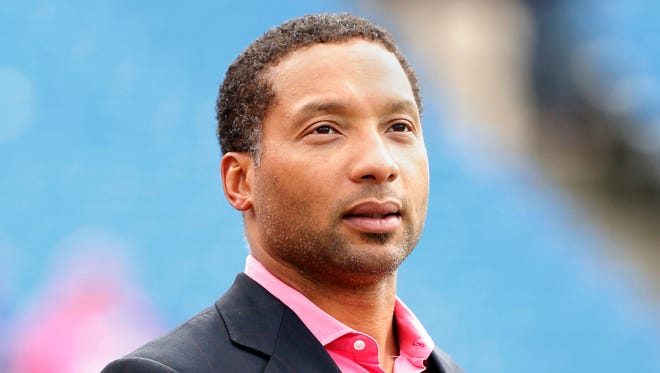 Buffalo Bills general manager Doug Whaley before the game against the New York Giants at Ralph Wilson Stadium.