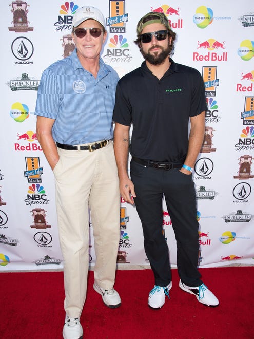 Bruce Jenner and son Brody Jenner attend Ryan Sheckler's 7th Annual Celebrity Golf Tournament at Trump National Golf Club on September 29, 2014, in Rancho Palos Verdes, California.