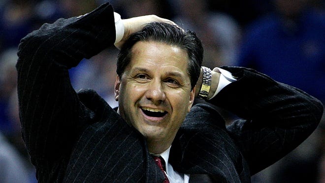 March 14, 2008 - Memphis' head coach John Calipari smiles after an officials call during second hlaf action against Southern Miss.
