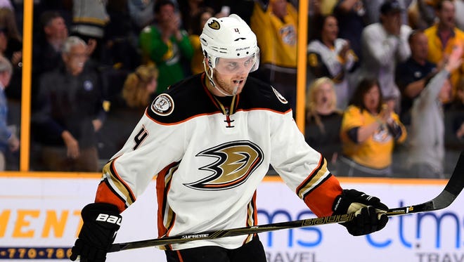 Defenseman Cam Fowler. Re-signs with Ducks for eight years, $52 million. Would've been a UFA next offseason.