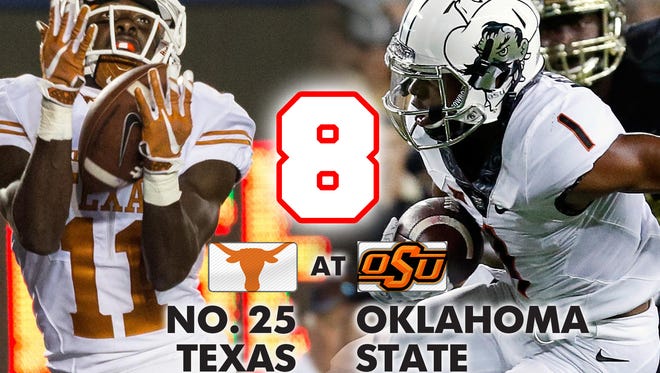 8. No. 25 Texas at Oklahoma State (Saturday at noon ET, ABC)