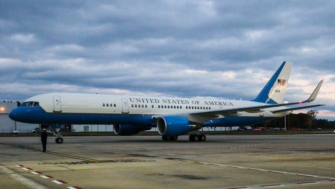 President Trump is set to take his first trip on Air Force One on Thursday.