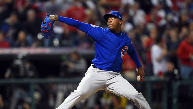 5. Aroldis Chapman (29, LHP, Cubs). Signed with Yankees for five years, $86 million.