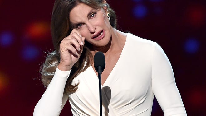 Caitlyn Jenner accepts the Arthur Ashe Courage Award onstage during The 2015 ESPYS at Microsoft Theater on July 15, 2015, in Los Angeles, California.