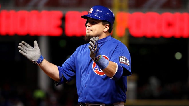 World Series, Game 2: Cubs' Kyle Schwarber is debunking the notion that spring training is even needed. He knocks in two RBI against the Indians to lead the offense.