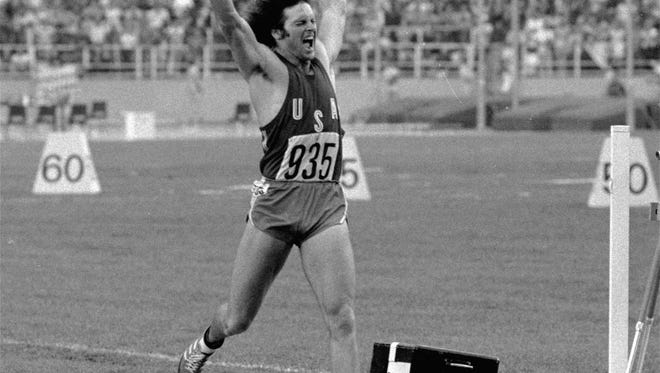 Jenner, placing second in the 1,500 meter event finished, with a world record 8,618 points at the Olympics in 1976.