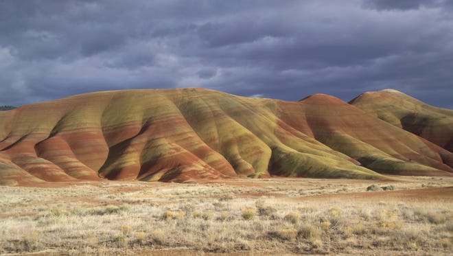 The Painted HIlls in John Day Fossil Beds National Monument in rural Oregon are directly under the center line of the eclipse.