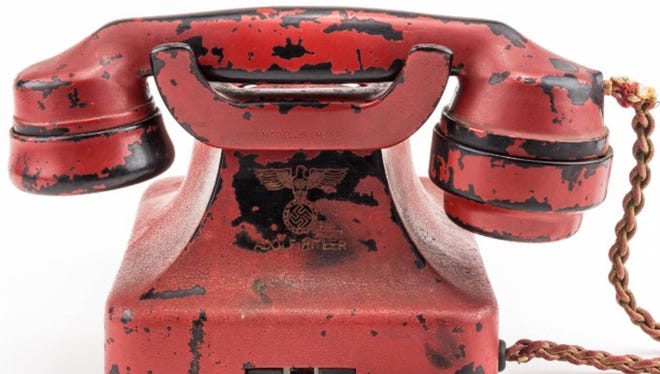 The Siemens phone, which bears Hitler’s name and a swastika is “arguably the most destructive weapon of all time, which sent millions to their deaths” according to a catalog description by Alexander Historical Auctions in Maryland.