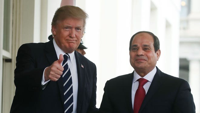 President Trump and Egyptian President Abdel Fattah al-Sisi on April 3, 2017.