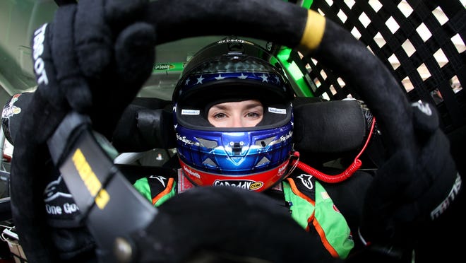Danica Patrick behind the wheel during practice for the AdvoCare 500 at Phoenix International Raceway.