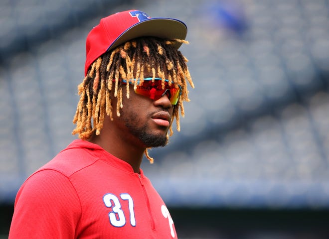 2019: Philadelphia Phillies outfielder Odubel Herrera was suspended 85 games for violating the league ' s domestic-violence policy.